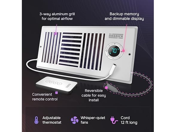 Airbrick Smart 4" x 10" AC Vent
