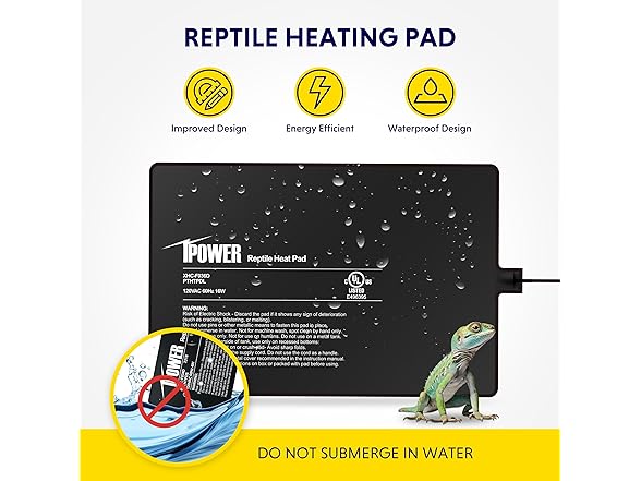 iPower Reptile Heat Pad 8 by12 Inch