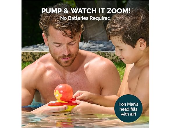 SwimWays Marvel Iron Man Inflatable Water Air Boat Toy