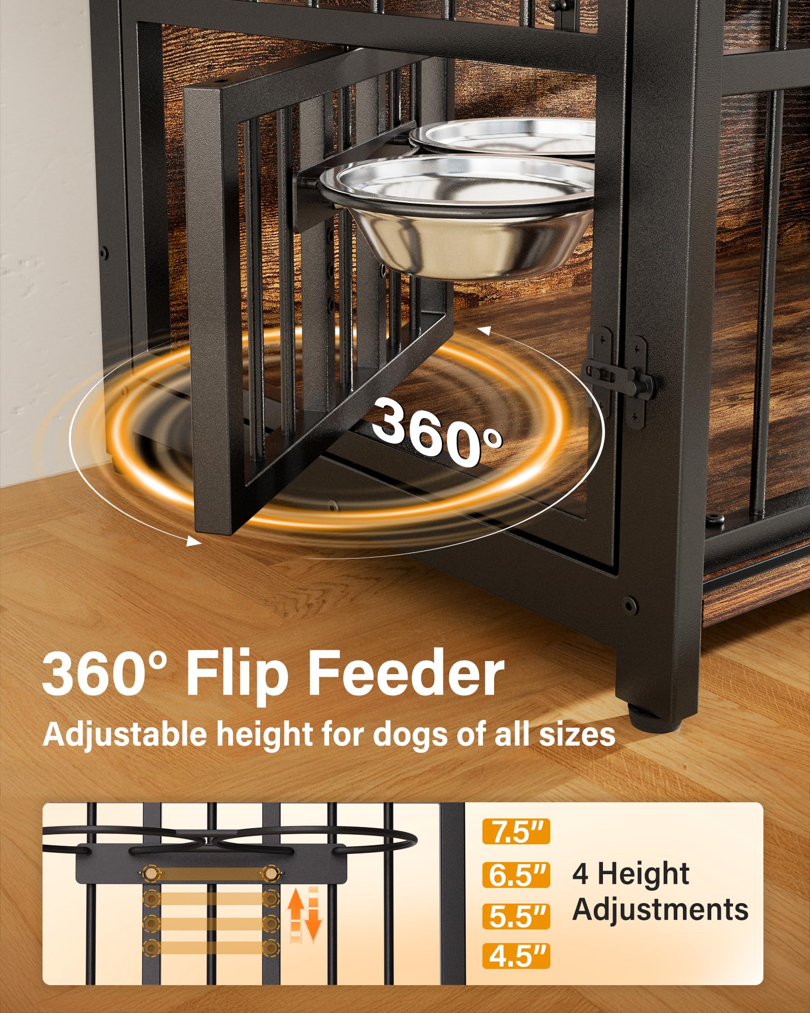 Dog Crate Furniture Sliding Barn Door - Gallery 10