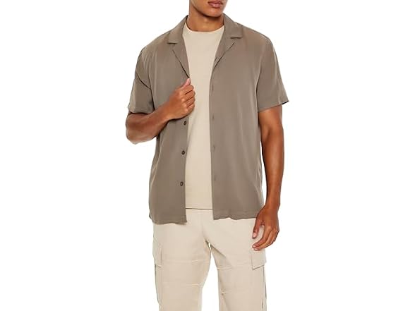 Forever 21 Men (XXL) Rayon Shirt Brown