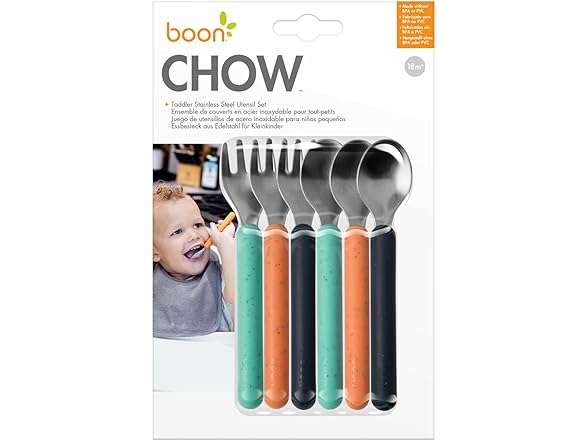 Boon Chow Toddler Silicone Utensil Set