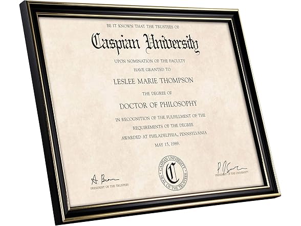 MBI MCS 8.5x11 Inch Extruded Document Frame