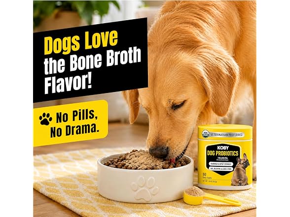 Koby Dog Probiotic Powder, 7B CFU with 8 Strains
