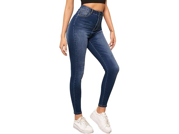 SweatyRocks Women (L) Casual Button High Jeans