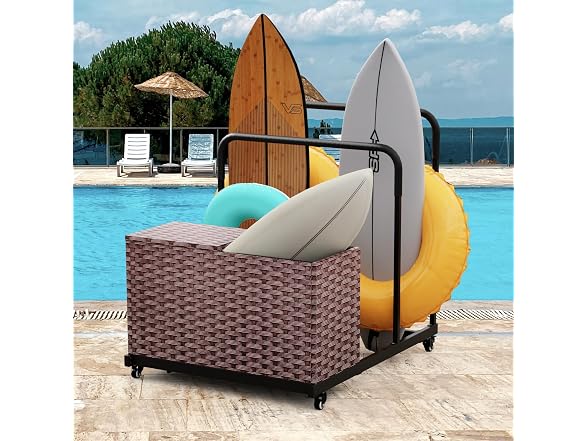 Pool Float Storage Bin with Wheels