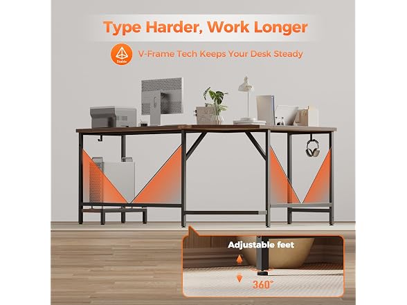 Mericonia L Shaped Computer Desk