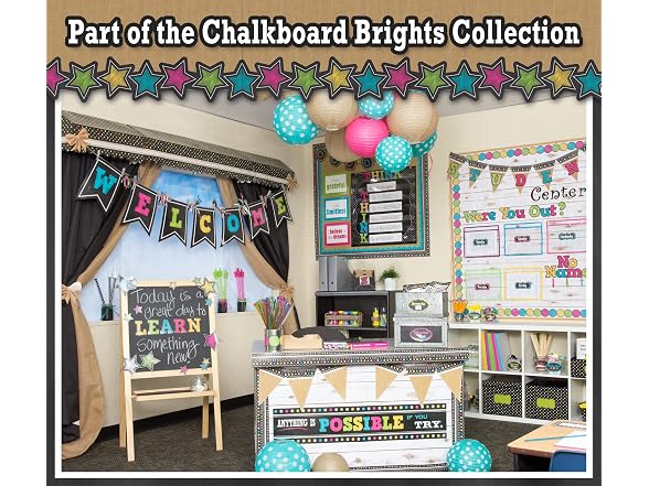 Teacher Created Resources Chalkboard Brights Circle Border