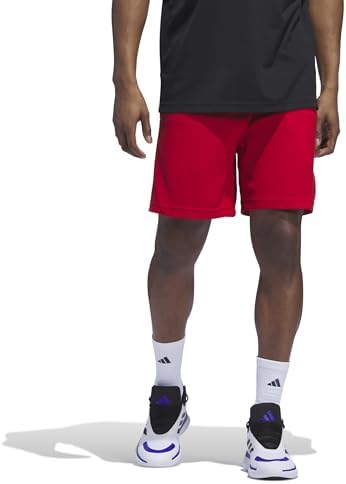 adidas Men's Badge of Sport Shorts, Better Scarlet/Better Scarlet, 3X-Large 7 Inch Inseam