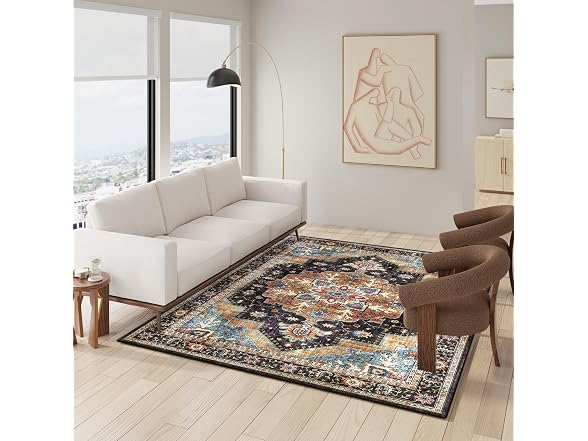 Gertmenian Washable Rug 8x10 Erin Black