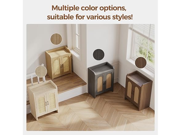 Mericonia Rattan Shoe Cabinet Storage