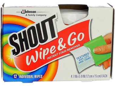 $1.99, Was $3.98, 50% Off! Shout Wipe & Go Stain Remover, 12ct dealfomo