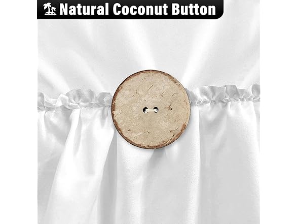 Seasonwood White Ruffle Shower Curtain