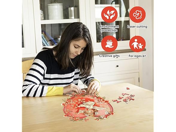 Qiuenisray Wooden Jigsaw Puzzle, Angel