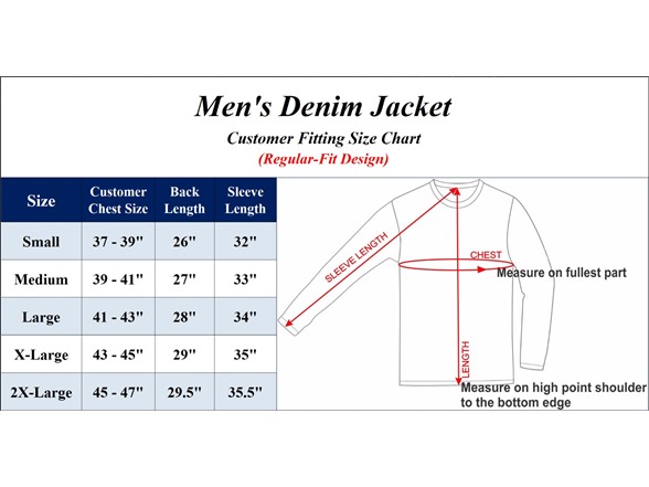 (1 or 2pk) Mens Classic Denim Jacket (S-2XL)