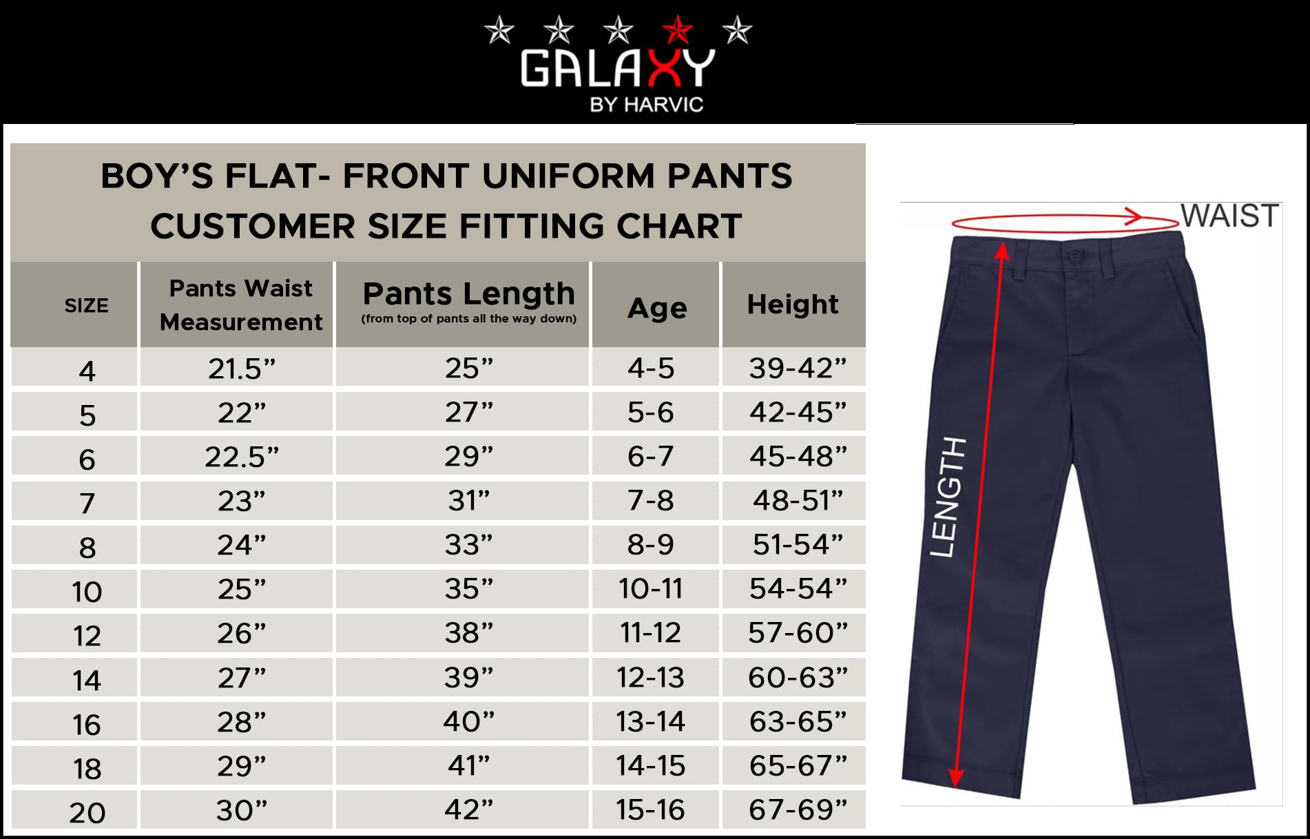 3PK Children & Boys Classic Chino Pants - Gallery 11