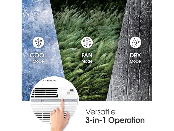 LG 12,000 BTU Window Air Conditioner Cools 550 SqFt