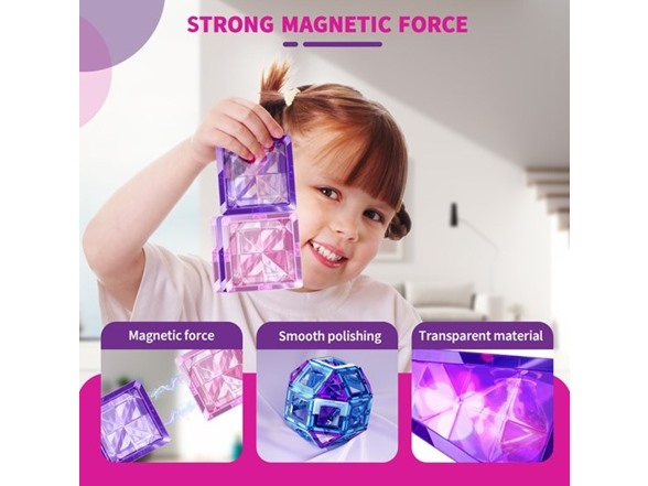 KukuFun 154 Piece Set Princess Castle Magnetic Tiles