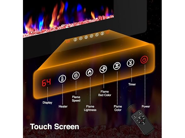 ZAFRO 50" Electric Fireplace with Remote
