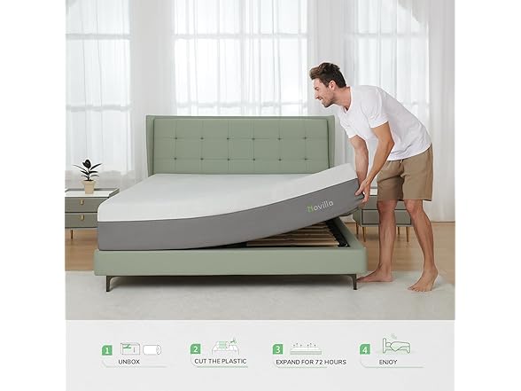 Novilla King Mattress 12" Foam Mattress