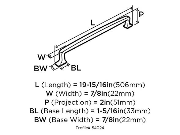 Amerock Westerly Pull, 18", Nickel