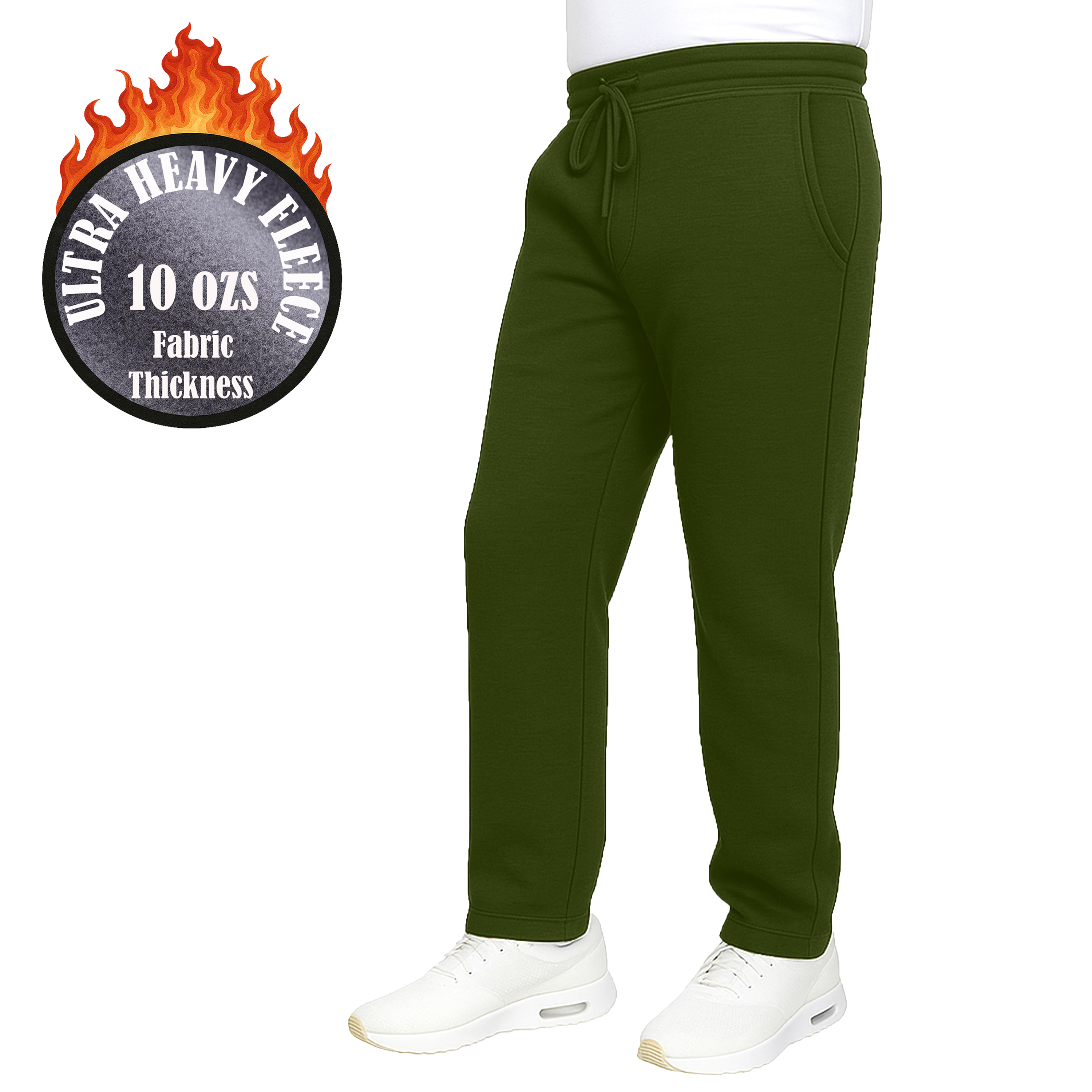 Mens Heavyweight Fleece-Lined Sweatpants (1 or 2pk) - Gallery 24