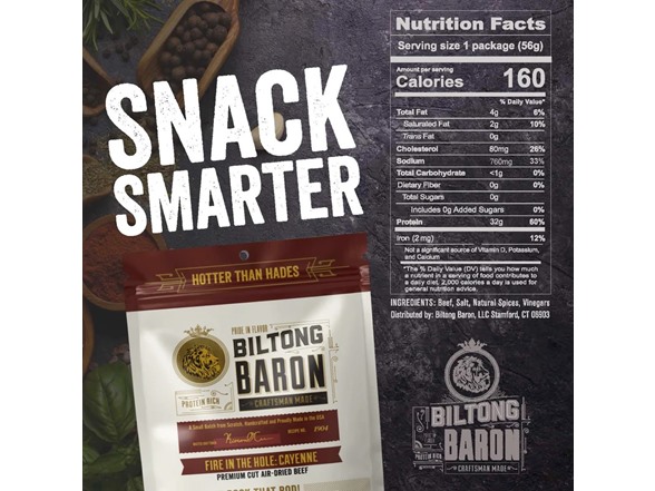 (6pk) Biltong Baron Premium Air-dried Beef Best Sellers