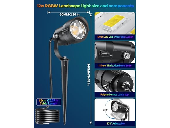 HIBOITEC RGBWW Landscape Lights