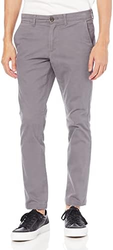 Amazon Essentials Men's Skinny-Fit Casual Stretch Chino Pant, Charcoal, 30W x 30L