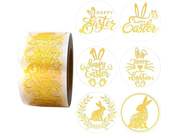 Masper 1.5 Inches/600 Easter Stickers