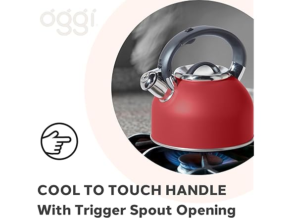 OGGI Tea Kettle for Stove Top - 64oz / 1.9lt
