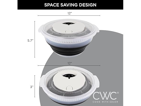 4 Qt Collapsible Salad Spinner Black