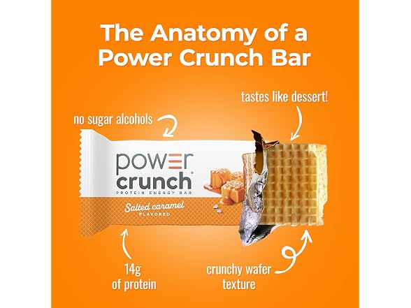 Power Crunch Salted Caramel Bars 12ct