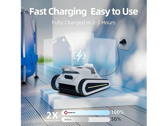 Zyerch Pool Vacuum for Inground Pools, Cordless