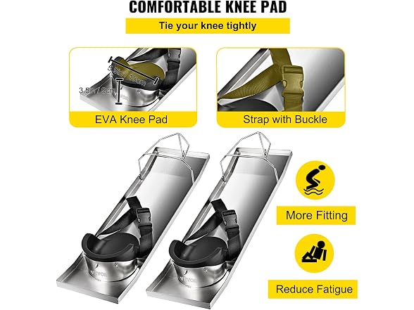 Concrete Knee Boards Stainless Steel, 28'' x 8''