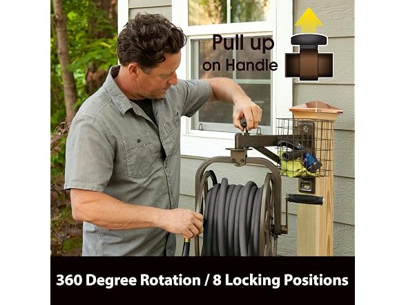Liberty Garden Multi-Directional Garden Hose Reel