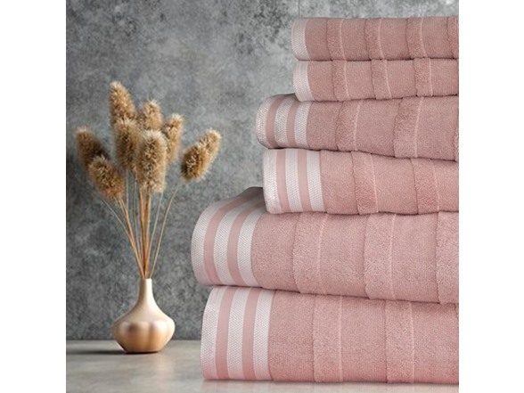6-Piece Jacquard Stripe Kyoto Towel Set