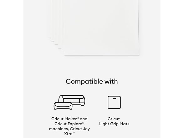Cricut Vinyl Sticker Paper (12 Clear Sheets, 8.5x11)