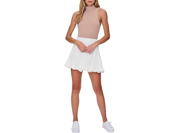 Forever 21 (S) Godet Mini Skirt Ivory