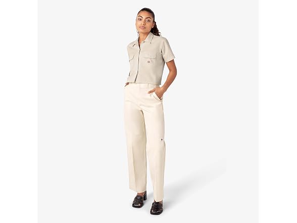 Dickies Women's (XL) WORK SHIRT CROPPED SS W