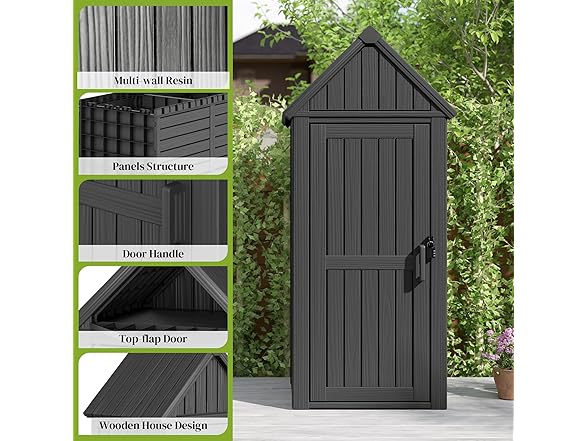 Fancyango Outdoor Resin Storage Shed