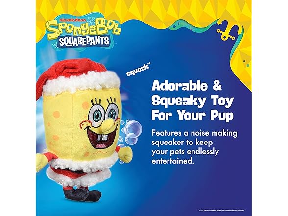 6" Holiday SpongeBob SquarePants Dog Toy
