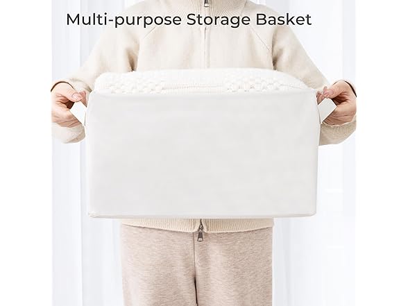 STORAGEIDEAS Storage Basket Bins with Metal Frame 15-Pack, Beige