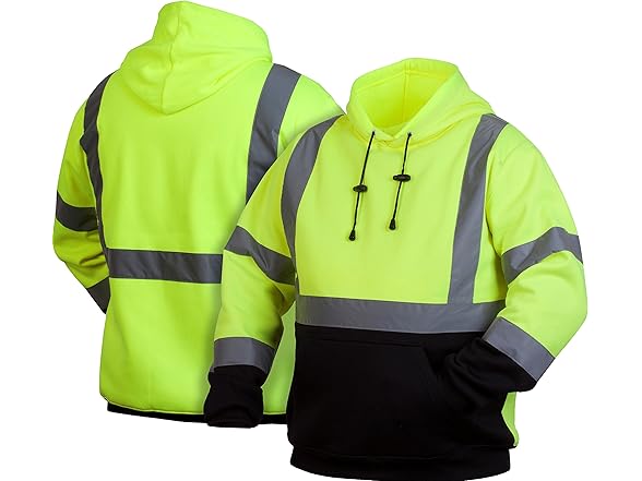 Pyramex Hi Vis Lime Safety Pullover Sweatshirt XL