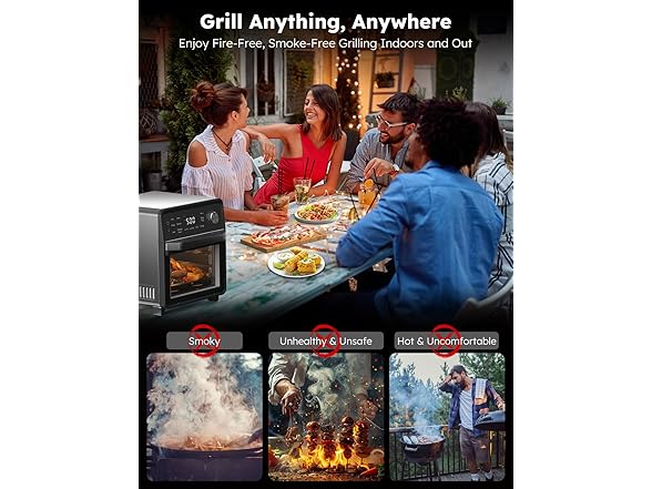 Nuwave Nuwave Plug-In Grill Air Fryer Oven Combo w/Sheath