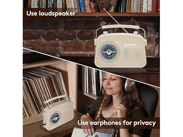 ByronStatics Retro Vintage AM/FM Radio