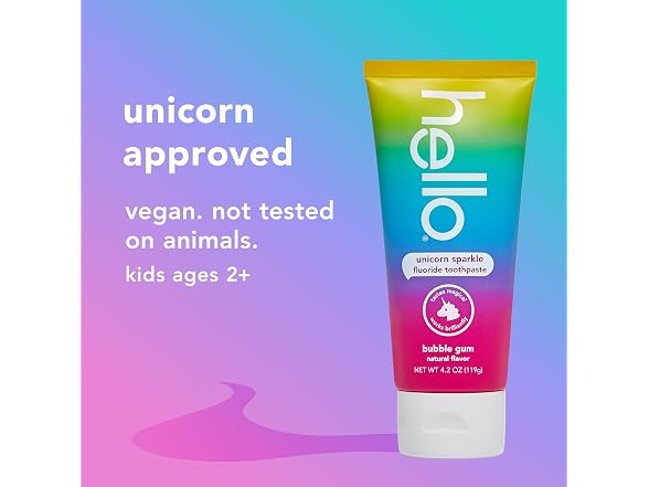Hello Unicorn Sparkle Kids Toothpaste Fluoride