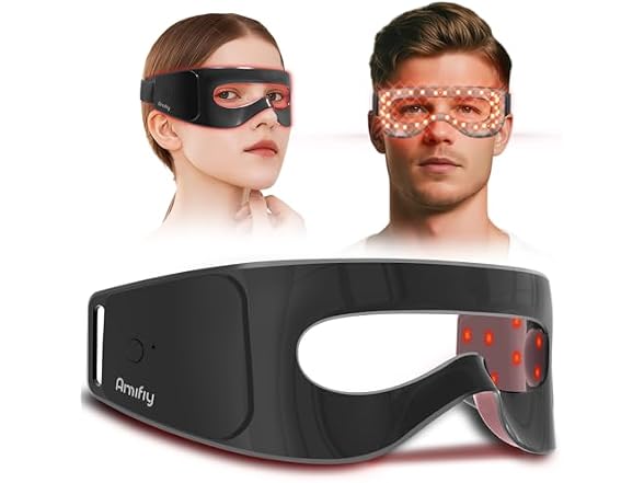 Amifiy Red Light Therapy Eye Mask Black