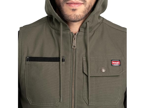 Wrangler Men (XXL) Hooded Work Vest