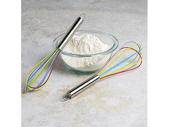Cooking Light 2 Piece Silicone Whisk Set